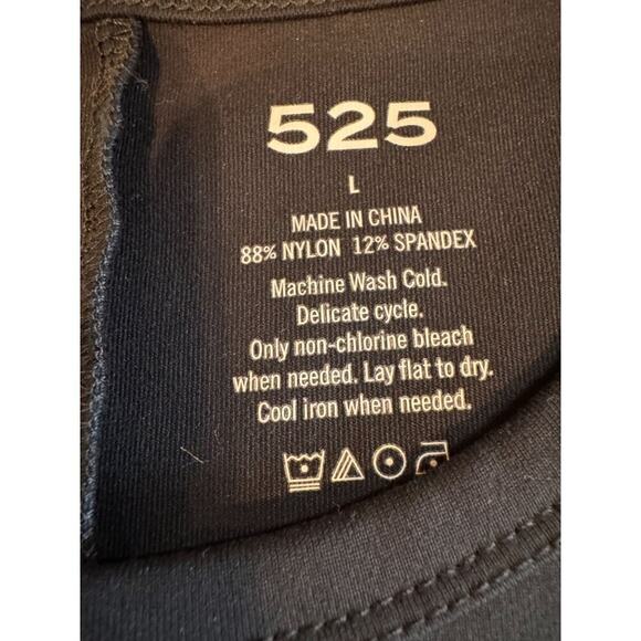 525 Short Sleeve Crew Neck Fitted T-Shirt Nylon Spandex Blend Black Size Large - Picture 4 of 8